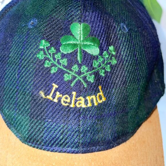 Shandon Ireland 100% Wool Cap Suede Brim Tartan Plaid Adjustable Classic OS - Picture 2 of 8